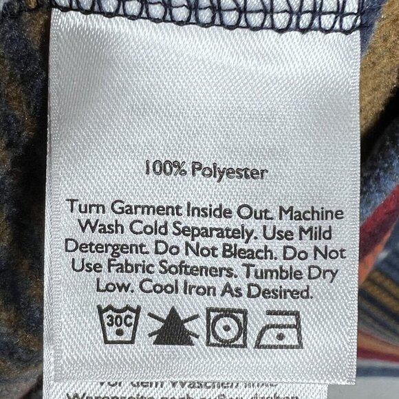 Eddie Bauer Mens XL Striped Long Sleeve Button Up Soft Flannel Shacket Western - Picture 15 of 16